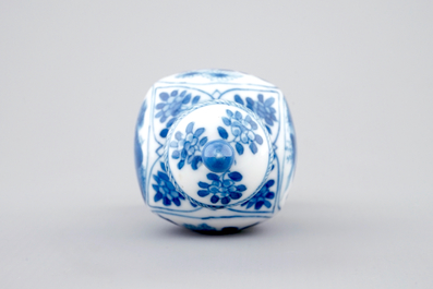 A rare Chinese blue and white vase and cover, Kangxi