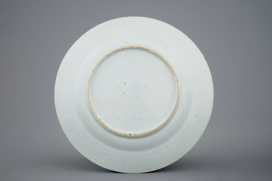 A Chinese famille rose plate with a lady on a deer, Yongzheng, 1723-1735