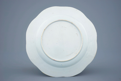 A fine Chinese famille rose rooster plate, Yongzheng/Qianlong
