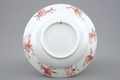 A Japanese Imari plate with "Dames au Parasol" after Cornelis Pronk, ca. 1740