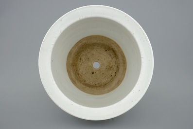 A fine Chinese famille rose flower pot with immortals, 19th C.