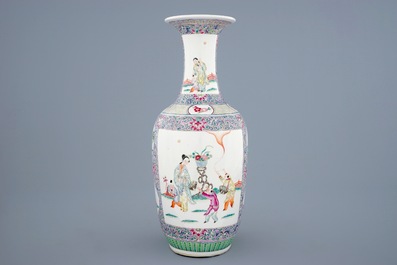 A fine Chinese famille rose vase, 19th C.