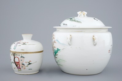 A varied lot of Chinese famille rose porcelain, 19/20th C.