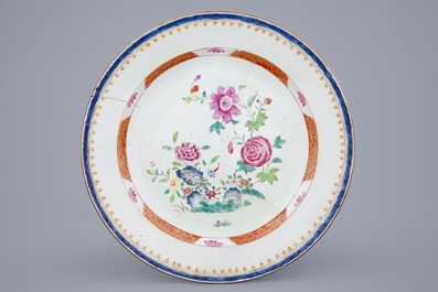 A Chinese famille rose tureen on stand, Qianlong, ca. 1760