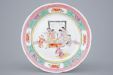 A varied lot of Chinese famille rose porcelain, 19/20th C.