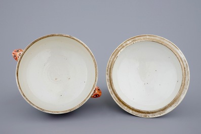 A Chinese famille rose tureen on stand, Qianlong, ca. 1760