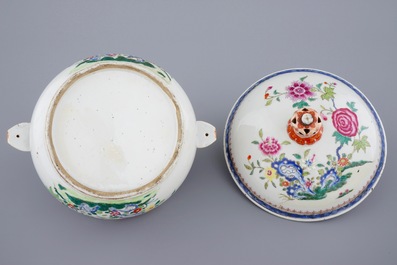 A Chinese famille rose tureen on stand, Qianlong, ca. 1760