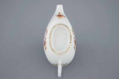 Une sauci&egrave;re en porcelaine de Chine pour l'export aux armes de la famille "De Heere", Qianlong, ca. 1763