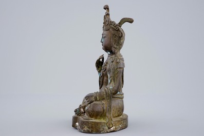 Un mod&egrave;le de Bouddha Shakyamuni en bronze, Chine, 19&egrave;me