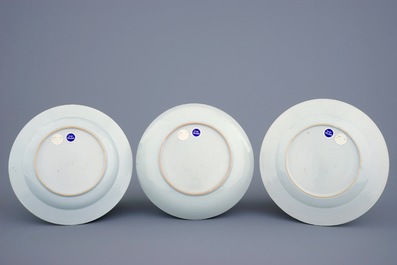 A Chinese famille rose 35-piece service with "John Adams" pattern, Qianlong, 18th C.
