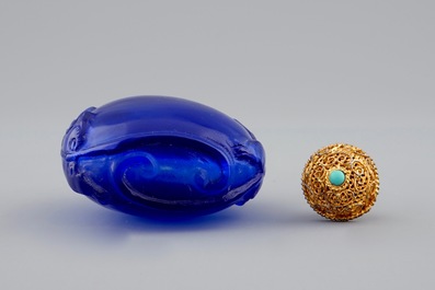 Un lot de 4 tabati&egrave;res en jade et verre, Chine, 18/20&egrave;me