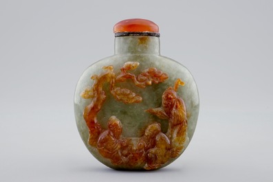 Un lot de 4 tabati&egrave;res en jade et verre, Chine, 18/20&egrave;me