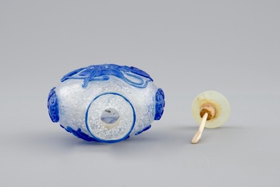 Un lot de 4 tabati&egrave;res en jade et verre, Chine, 18/20&egrave;me