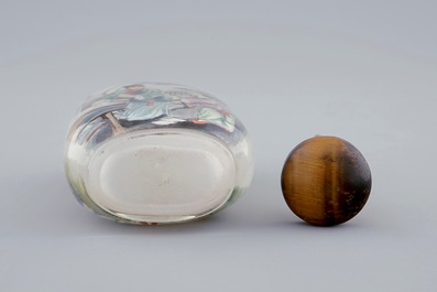 A Chinese inside-painted glass snuff bottle, 19/20th C.