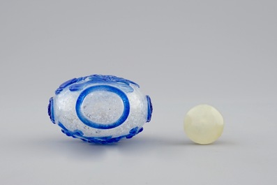 Un lot de 4 tabati&egrave;res en jade et verre, Chine, 18/20&egrave;me