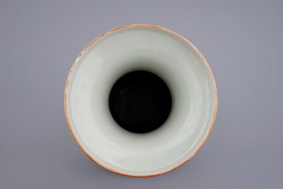 A massive Chinese famille rose millefleurs vase, 19th C.