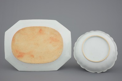 A monogrammed Chinese famille rose 25-piece service with a tureen on stand, Qianlong, 18th C.