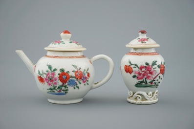A Chinese famille rose children's part tea service, Qianlong, 18th C.