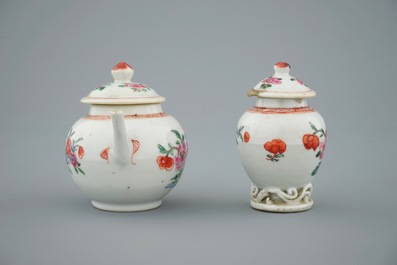 A Chinese famille rose children's part tea service, Qianlong, 18th C.