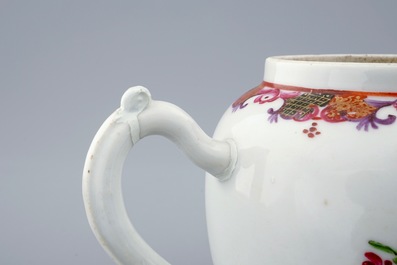 A Chinese famille rose teapot and cover, Qianlong, 18th C.