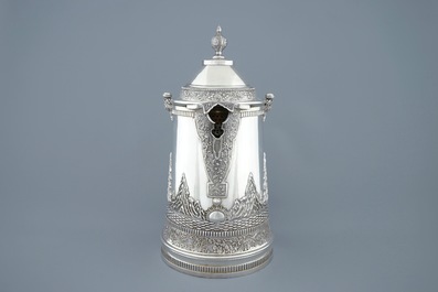 Une grande chope en argent chinois pour l'export, marque de Da Xing, Canton, 1870-1900