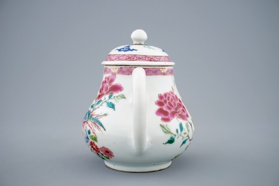 A Chinese famille rose teapot and cover with pheasants, Yongzheng, 1723-1735
