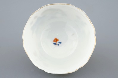 A Chinese semi-eggshell cup and saucer with quails, Yongzheng/Qianlong