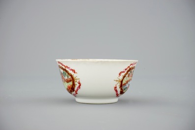 Une partie d'un service &agrave; th&eacute; en porcelaine de Chine famille rose et dor&eacute; de style Meissen, Qianlong, 18&egrave;me