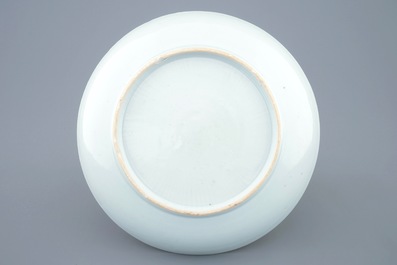 A Chinese verte-Imari "Governor Duff" plate, Yongzheng, ca. 1730