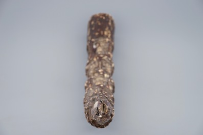 A carved and lacquered ivory tusk with Buddhas, Burma, 17/18th C.