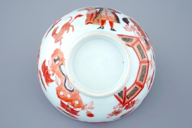 A Chinese verte-Imari "Governor Duff" bowl, Yongzheng, ca. 1730