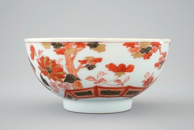 A Chinese verte-Imari "Governor Duff" bowl, Yongzheng, ca. 1730