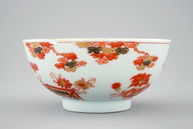 A Chinese verte-Imari "Governor Duff" bowl, Yongzheng, ca. 1730