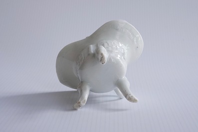 A Chinese Dehua blanc de Chine "Jue" wine cup, Kangxi