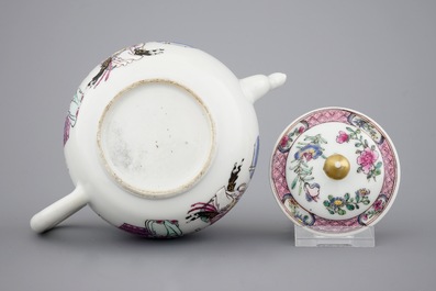 An excellent Chinese famille rose teapot and cover, Yongzheng, 1723-173