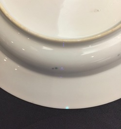 A pair of fine Chinese famille rose plates, Yongzheng, 1723-1735