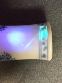 A Chinese blue and white double gourd vase, Kangxi