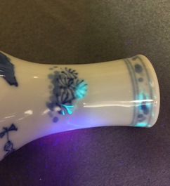 A Chinese blue and white double gourd vase, Kangxi