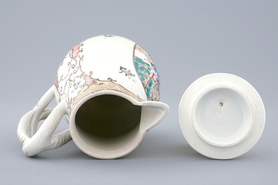 Une verseuse couverte en porcelaine de Chine &agrave; d&eacute;cor europ&eacute;en, Qianlong, 18&egrave;me