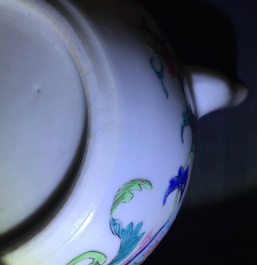 A Chinese famille rose teapot and cover, Yongzheng/Qianlong