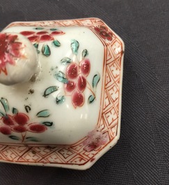 A Chinese famille rose teapot and cover, Yongzheng/Qianlong