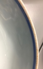 A pair of Chinese blue and white "Boys" bowls, Kangxi