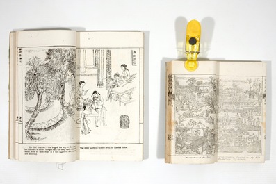 Deux oeuvres lithographiques, Tien Shih Chai, Shanghai, Chine, 1879