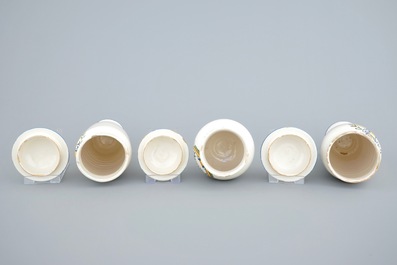 Trois pots de pharmacie couverts polychromes, Haguenau, France, 18&egrave;me