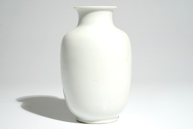 A Chinese famille rose lantern-shaped vase, Hongxian mark and poss. of the period, early 20th C.