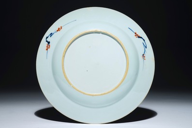 A Chinese verte-imari "Governor Duff" plate, Yongzheng