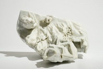 Un groupe de la Grande Muraille en porcelaine blanc de Chine de Dehua, 19&egrave;me