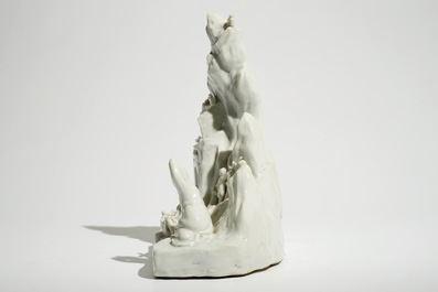 Un groupe de la Grande Muraille en porcelaine blanc de Chine de Dehua, 19&egrave;me