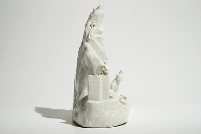 Un groupe de la Grande Muraille en porcelaine blanc de Chine de Dehua, 19&egrave;me