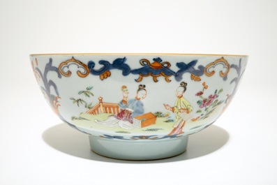 Un bol en porcelaine de Chine rose-imari aux "longues dames", Qianlong